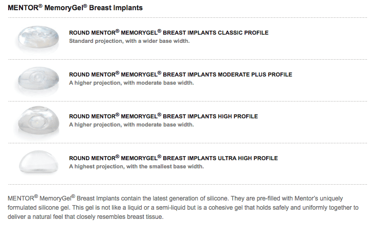 memory gel breast implant